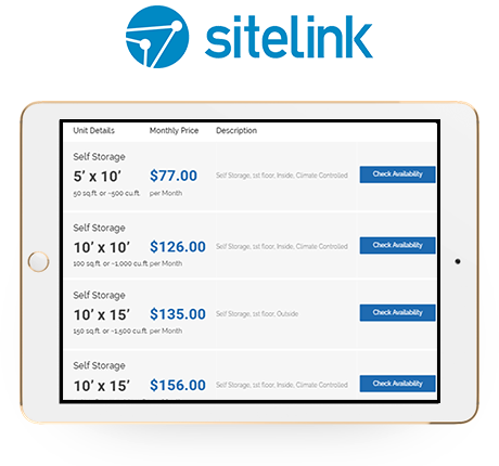 SiteLink integration visualization